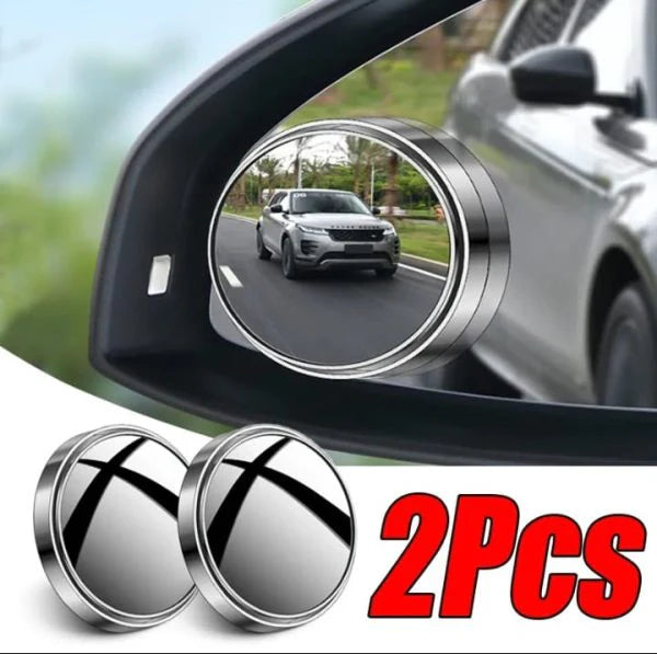 2 Pcs Car Blind Spot Side Mirror Wide-angle 360