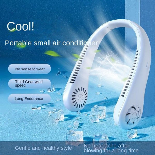 Portable Neck Fan Electric Wireless USB Rechargeable Mini Fan